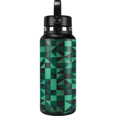 Black & Green Hydro Flask 32oz Wide Mouth Skin